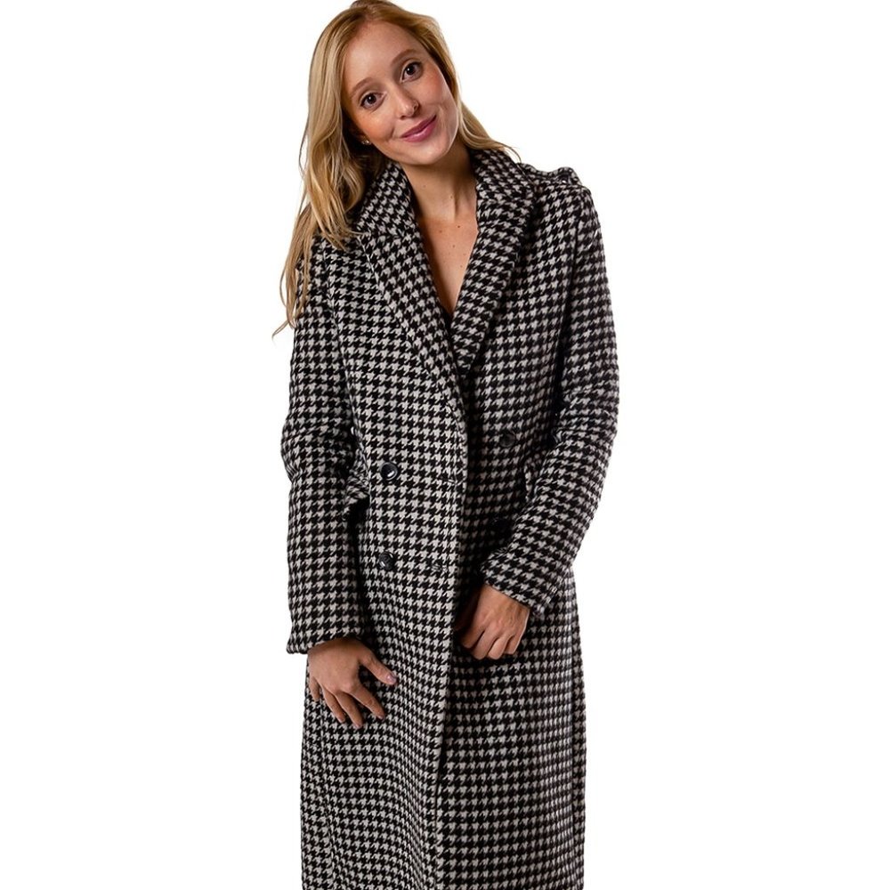 Ena Pelly EP X RJ Tailored Coat - Black Houndstooth